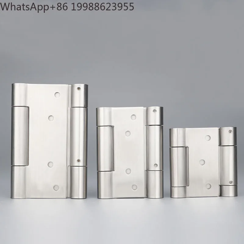 1pcs 3mm Thicker Stainless Steel Adjustable  Hinge Double Action Spring Swing Fence Wood Door Hinge