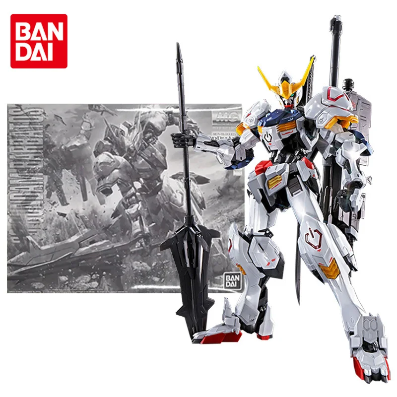 Bandai Genuine Gundam Model Kit Anime Figure MG 1/100 Barbatos Titanium Alloy Color Gunpla Anime Action Figure Toys for Children