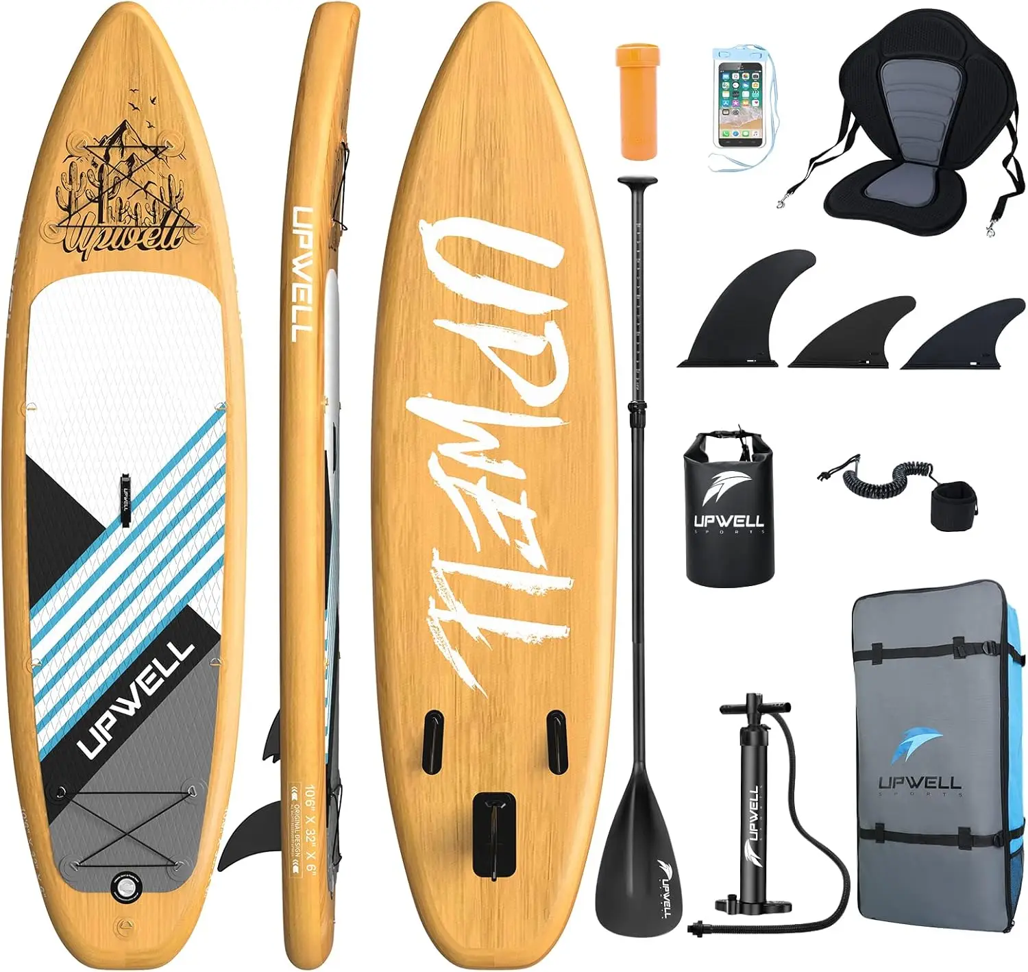 11 '/10'6 "aufblasbares Stand-Up-Paddle-Board mit sup-Zubehör, rutsch festes Komfort deck für Jugendliche und Erwachsene