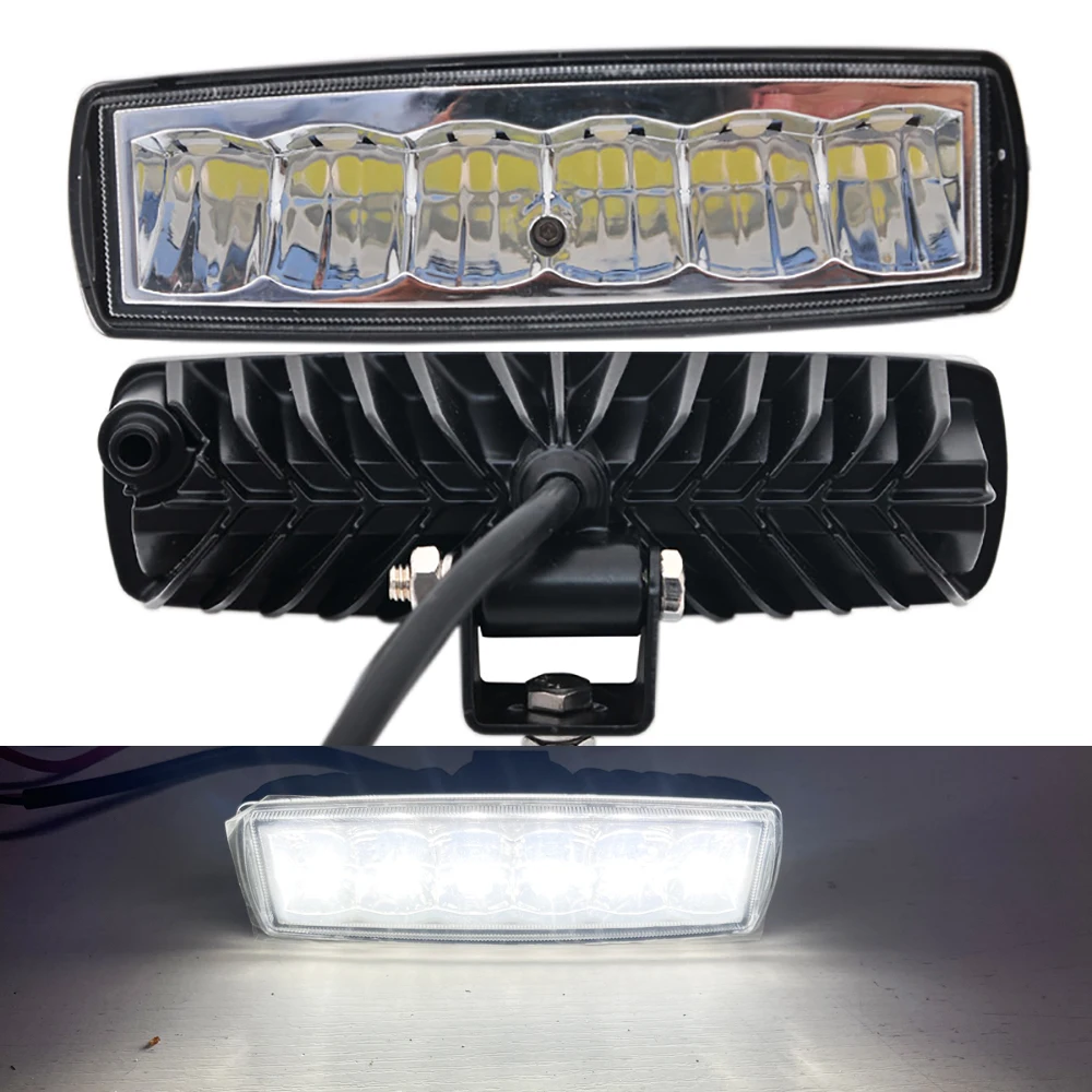 1PCS Suitable for Automotive Engineering Vehicle Auxiliary Lighting Overhaul Light Work Light 18W Spotlight DC10-30V