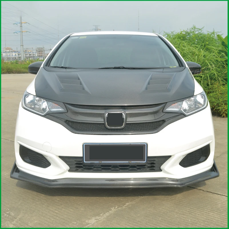 

Car styling For Honda Jazz Fit GK5 2014-2018 Carbon Fiber Headlight Eyelid Eyebrow Decorative Cover Trim Auto Accessories