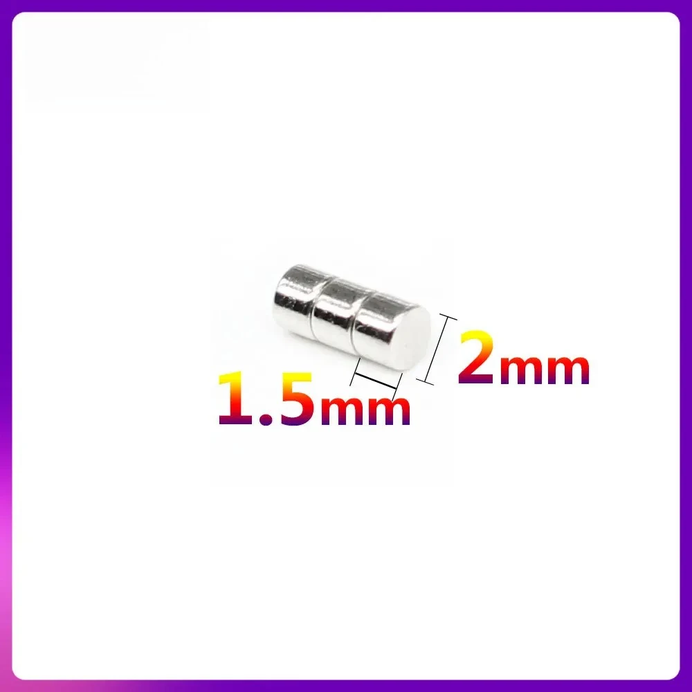 

100/200/500/1000/2000/5000pcs 2x1.5mm Small Circular Magnets 2x1.5mm for Home Refrigerators, Offices DIY 2x1.5mm