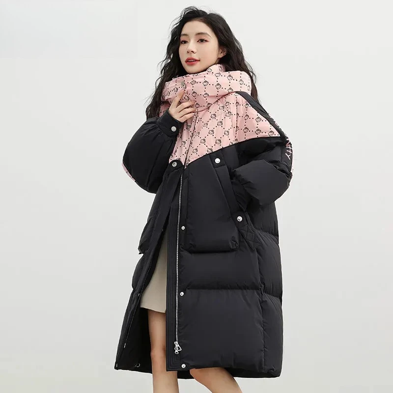 

Long Jacket Dust Free Waterproof Ladies Winter Thick Overcoat Padded Parka Women's Duck Down