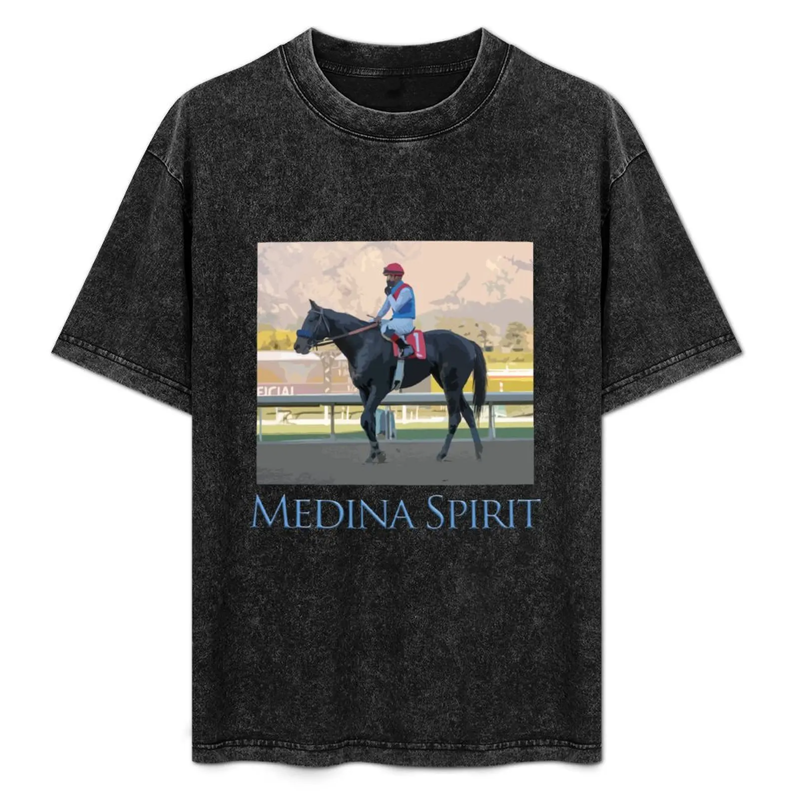 

Medina Spirit - Classic Horseracing T-Shirt Festival Casual Short Sleeve