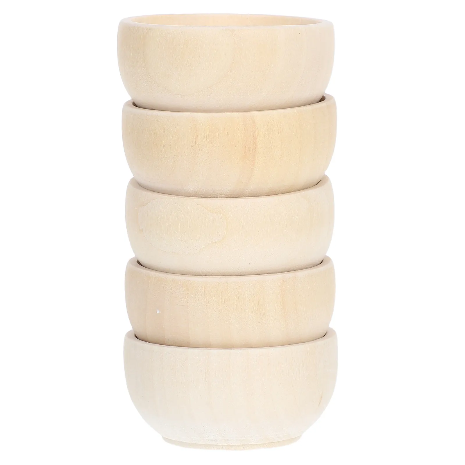 

Набор из 5 мини-деревянных чаш, натуральное дерево, необработанная поверхность, материал для поделок своими руками, для творческих детских проектов