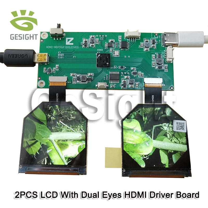 BOE 2.1 inch TFT-LCD Display 1600X1600 Resolution HDMI DP Dual Eyes Binocular Driver Board For VR AR Head Mounted  Smart Device