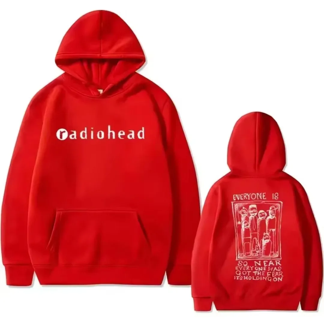 Unisex-Hoodie mit Radiohead-Rockband-Print, lässiger Sweatshirt, Retro-Herren-Pullover im Gothic-Streetwear-Stil für Herbst und Winter. – Detail 12