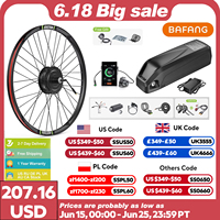 Bafang 500W EBike Kit Rear Drive Wheel Hub Motor Electric Bike Brushless Motor Bicycle Conversion Kit 20Ah 17.5Ah 13Ah Battery