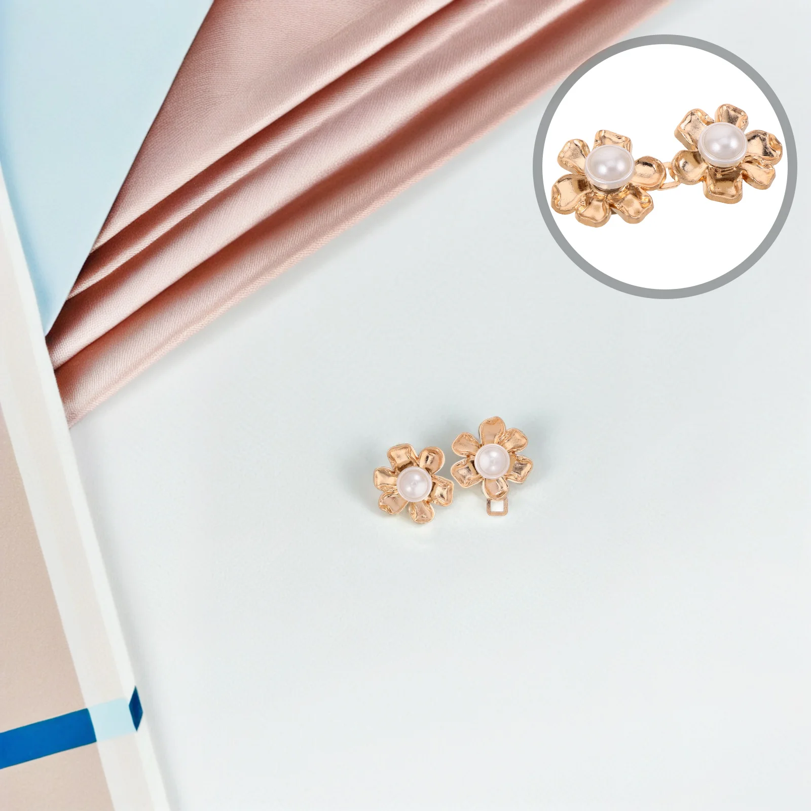 

5Pairs Waist Tightener Flower Button Adjustable Clip Jeans Detachable Pants Waistband Tightener Quick Adjustable Fit Loose Pants