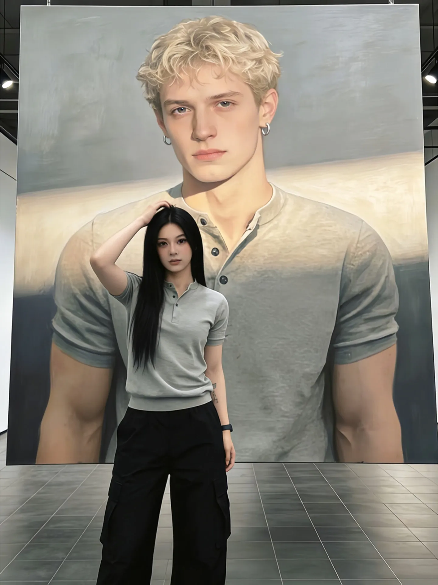 Fashion Short-sleeve Tops Men's 2026 Summer New T-shirts Stand Collar Solid Color Polo Shirt Men's Simple Button Decoration Tees