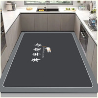 VIKAMA Diatomite Kitchen Floor Mat, Anti-Slip, Water-Absorbing, Oil-Proof, Quick-Drying, Bathroom And Toilet Carpet, Home Decor