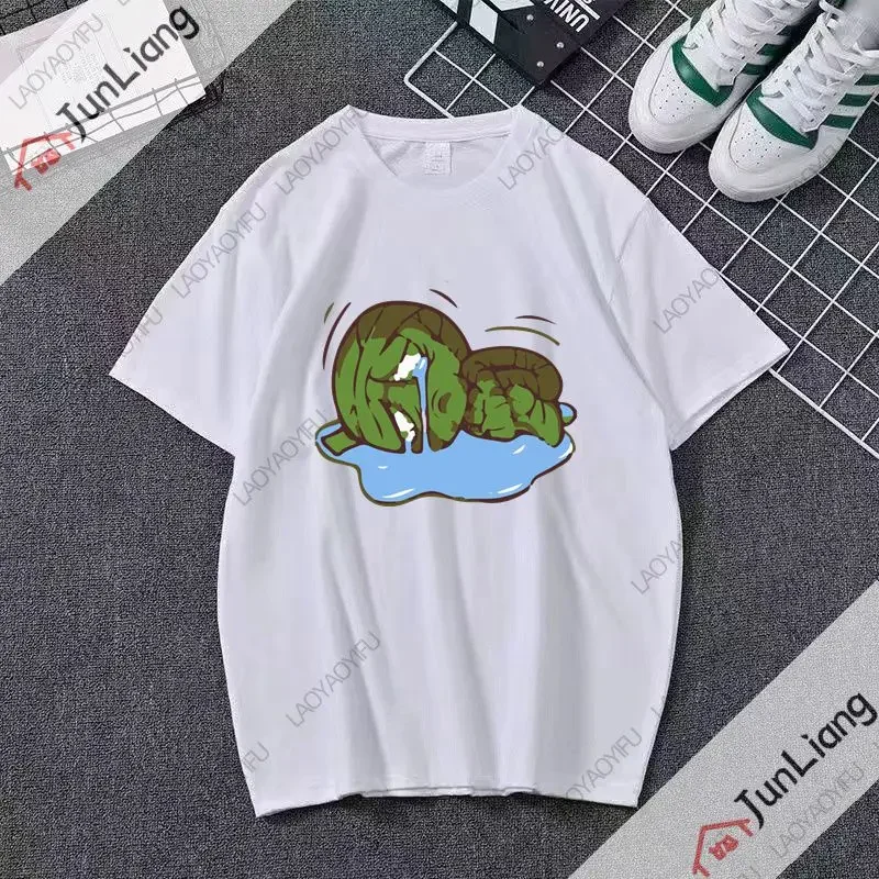 Fun Amumu Funny Print T-shirt Men's game Novelty shirt O collar short sleeve Fashion casual retro Y2K streetwear
