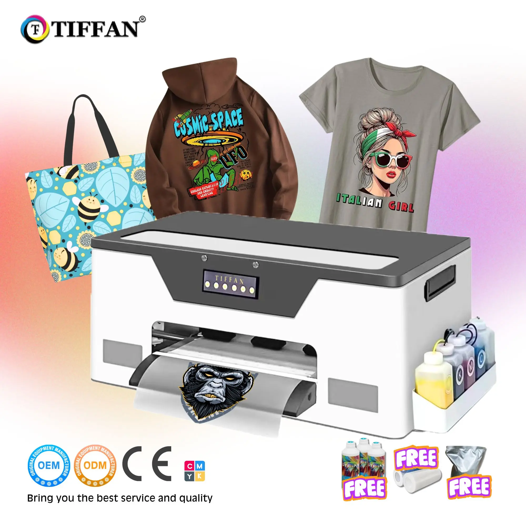 

Fast Shipping 13inch 30cm Dtf Transfer Printer for Business T-shirt Printing Digital Pigment Ink Dtf Printer