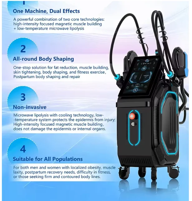Onda pro Coolwave Hiemt EMS Dual Technology Machine 5 Handles Full Body Slimming Muscle Building Skin Lifting Device