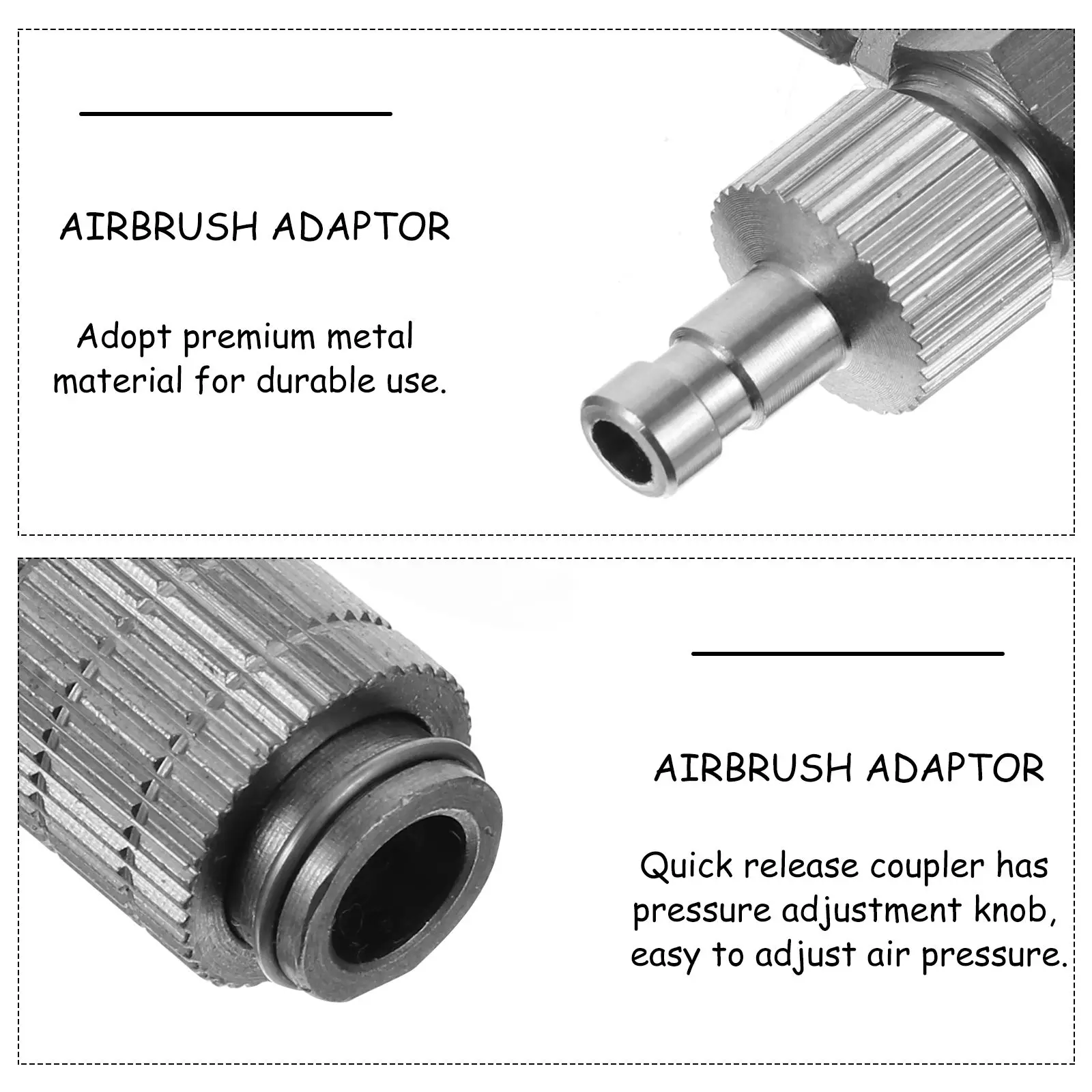 Airbrush Quick Connector Compressor Fitting Conversion Adapter for Airbrushing Spray Hose Metal Accessories Release