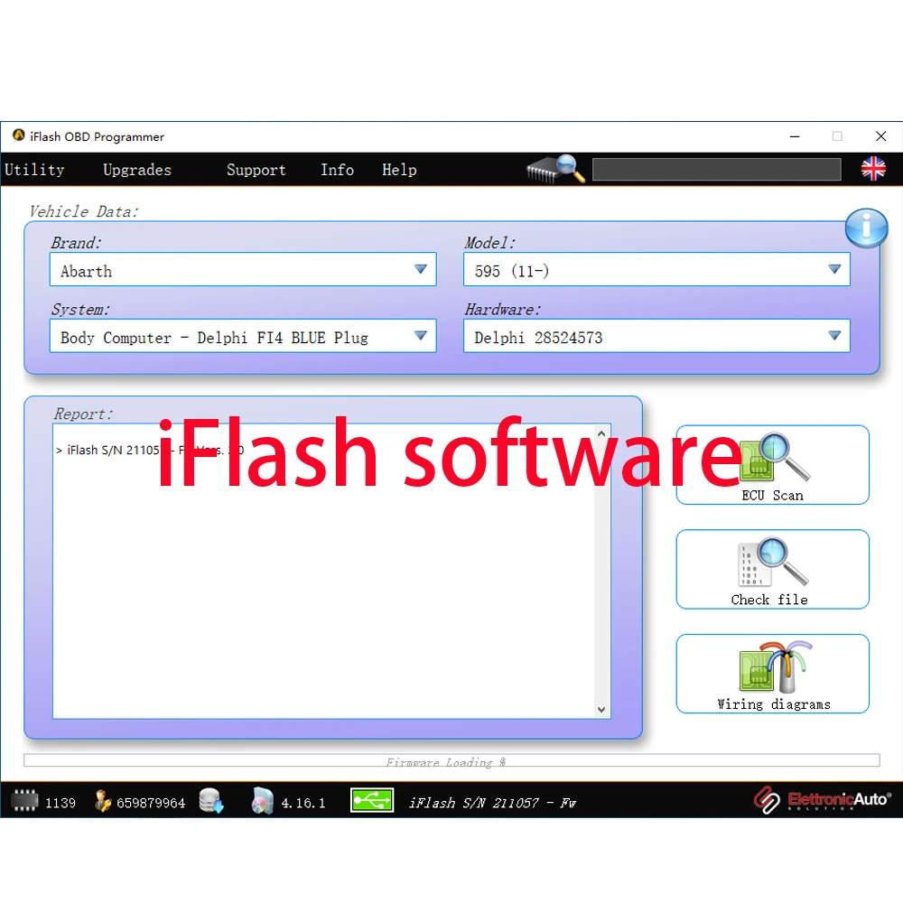 IFlash OBD Programmer For ECUHELP ECU BCM BSI Reprogramming Tool Multifunctional Efficient Support Body Computer for Fiat