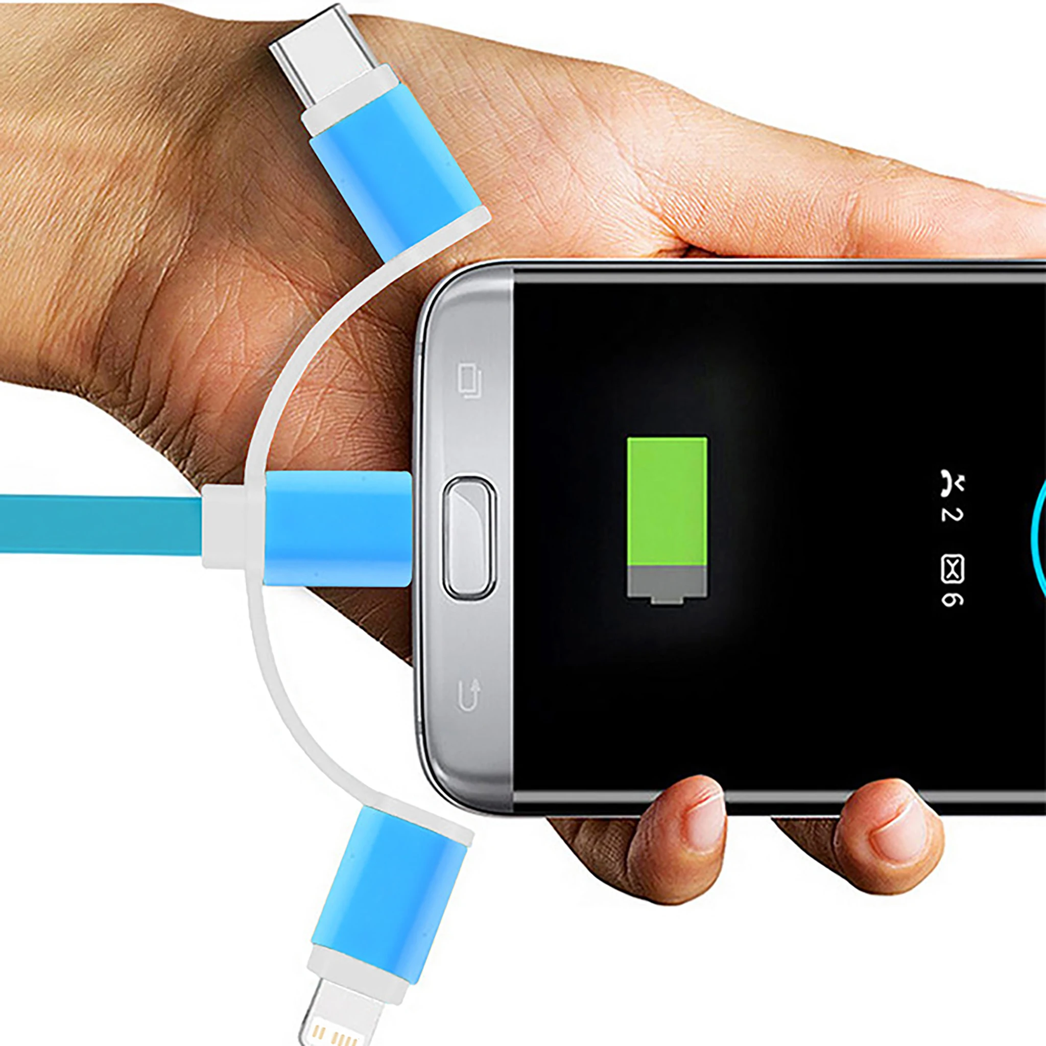 3-in-1 Fast Charging Cable for Xiaomi, Redmi, Poco, Samsung, iPhone,Tecno,Infinix, Itel, Huawei,Nokia, Sony,Umidigi,Google Pixel