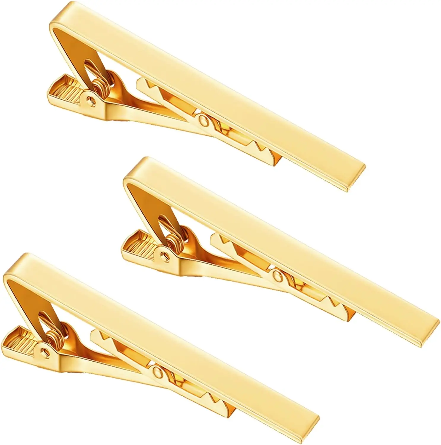 

3-Pack Men's Tie Clips, Necktie Bars & Pins for Professional Accessories - Durable and Stylish
