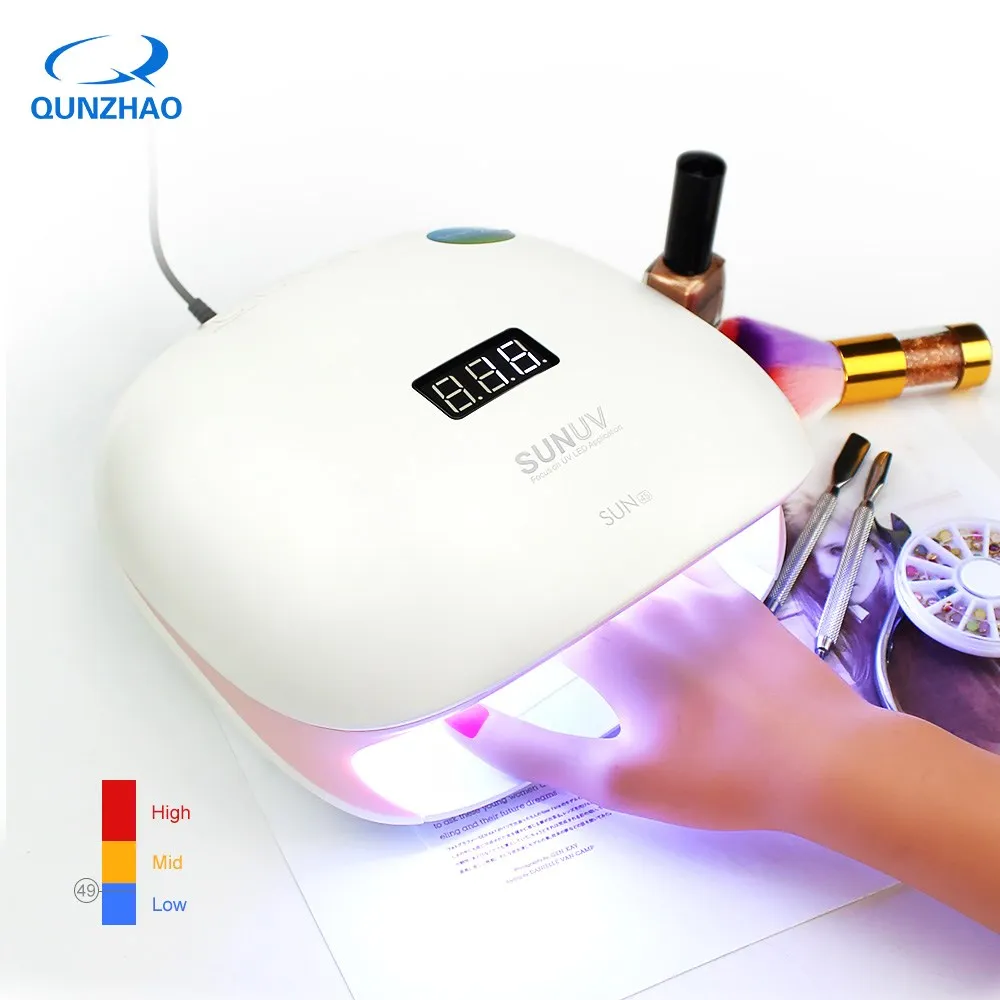 SUNUV SUN4S Lamp For Manicure Nails UV LED Lamp Nail Dryer Polisher Machine For Gel Curing Light Therapy Salon Equipment