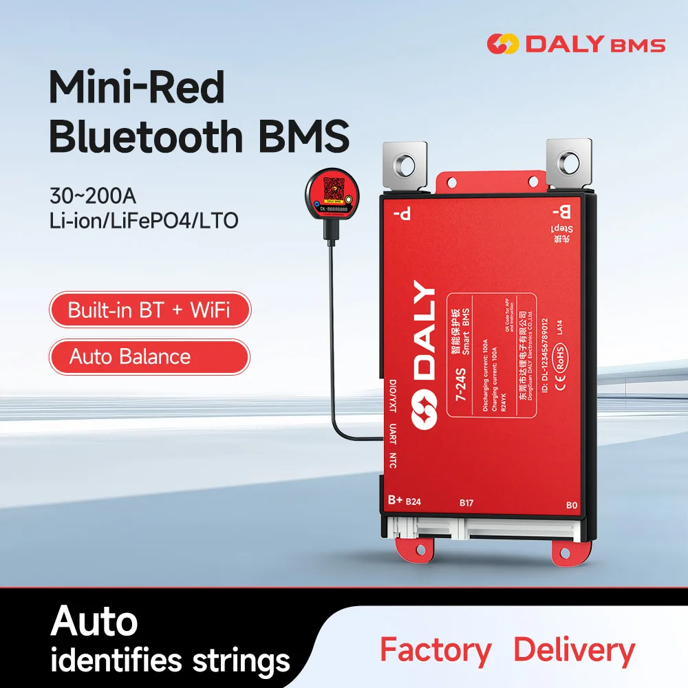 Daly Smart WIFI BMS 4S 7S 8S 13S 14S 16S 17S 20S 24S Built-in Bluetooth 30A 40A 60A 80A 100A 120A 150A 200A Lifepo4 Li-Ion LTO