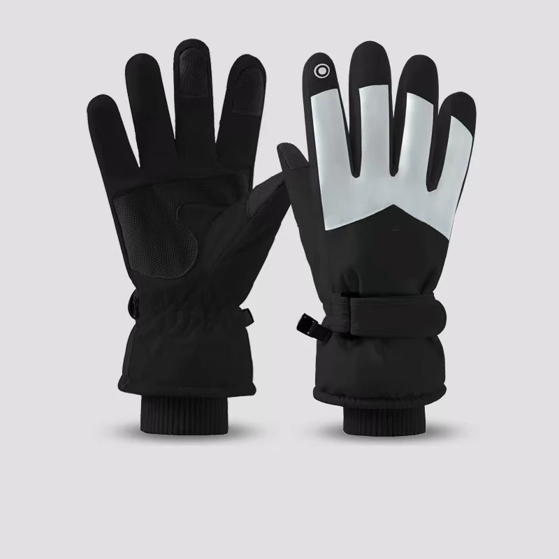 قفازات شتوية جديدة مقاومة للرياح مقاومة للماء تعمل باللمس للرجال والنساء مع قفازات ركوب الدراجات الخارجية السميكة من الصوف