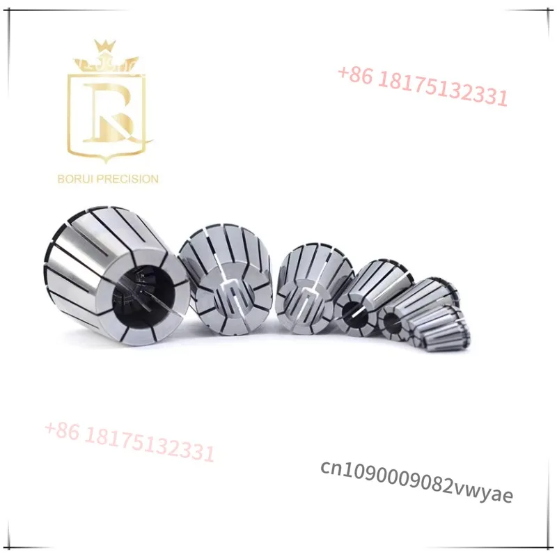 Spring Collet for Grinding Machine ER Router Collet R32 R25 R20 R16 R11 R8 R40 R50 65Mn Material HRC44-48 Hardness 0.005-0.012mm