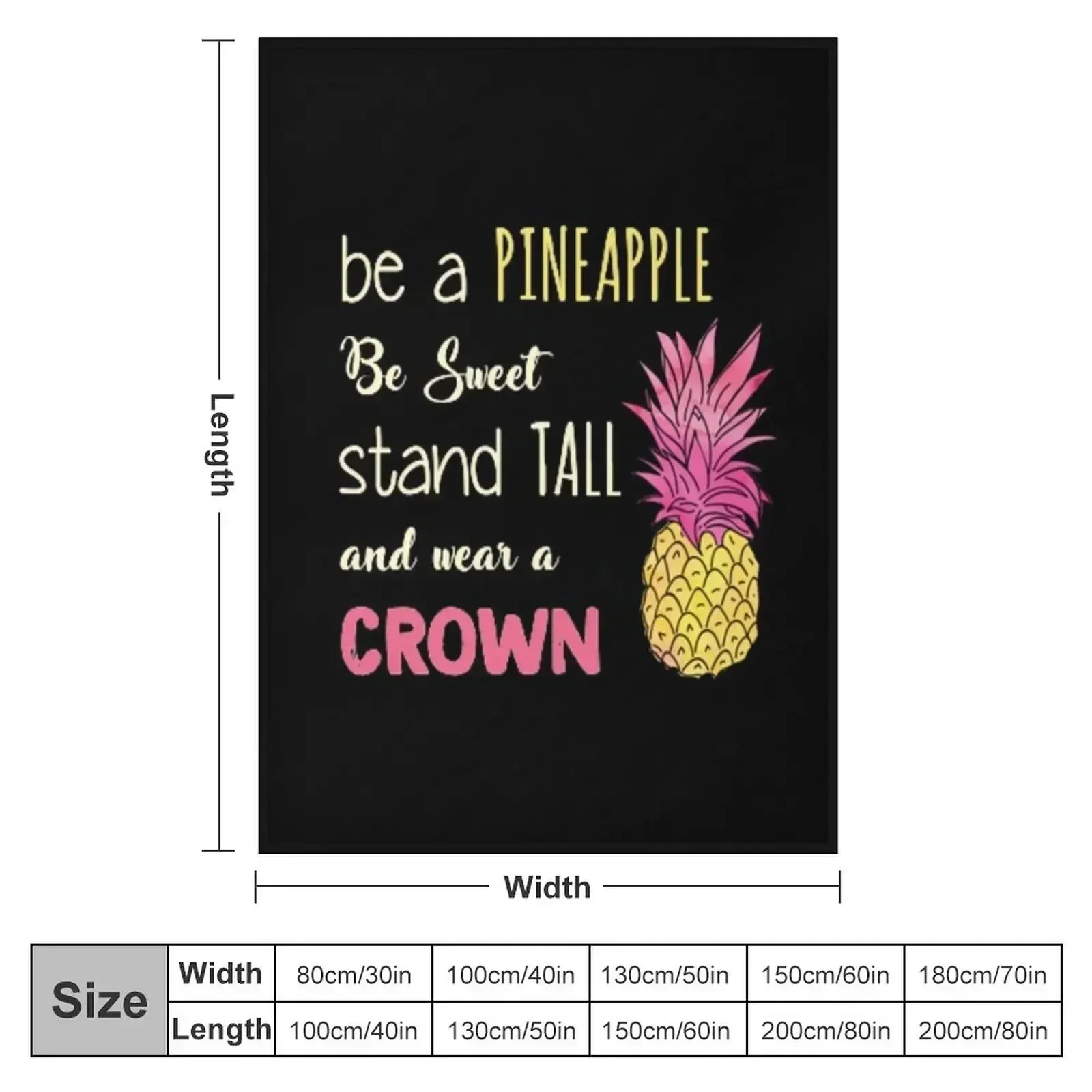 Be A Pineapple Throw Blanket Camping Giant Sofa Bed linens Blankets