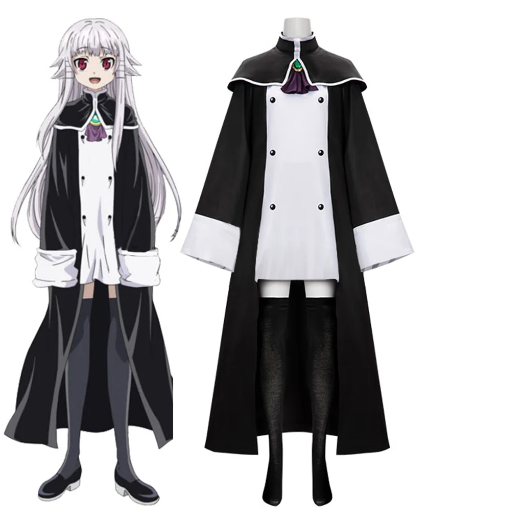 

The Legendary Hero is Dead Cosplay Anri Haynesworth Cosplay Women School Uniform Black White Suit Halloween Costume Party Suit