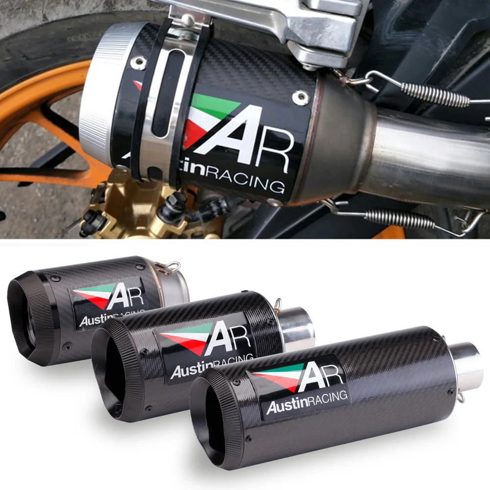 For Austin Racing AR Escape Exhaust Sticker Honda Kawasaki BMW Yamaha Aprilia KTM Ducati CFMOTO Motorcycle accessories 51MM 60MM