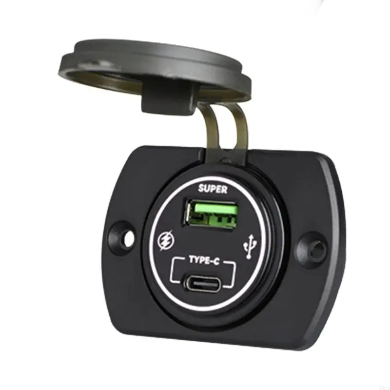 USB PD3.0 Vehicle Chargers 12V/24V USB Outlet with Cap For Phone Fast Charging 