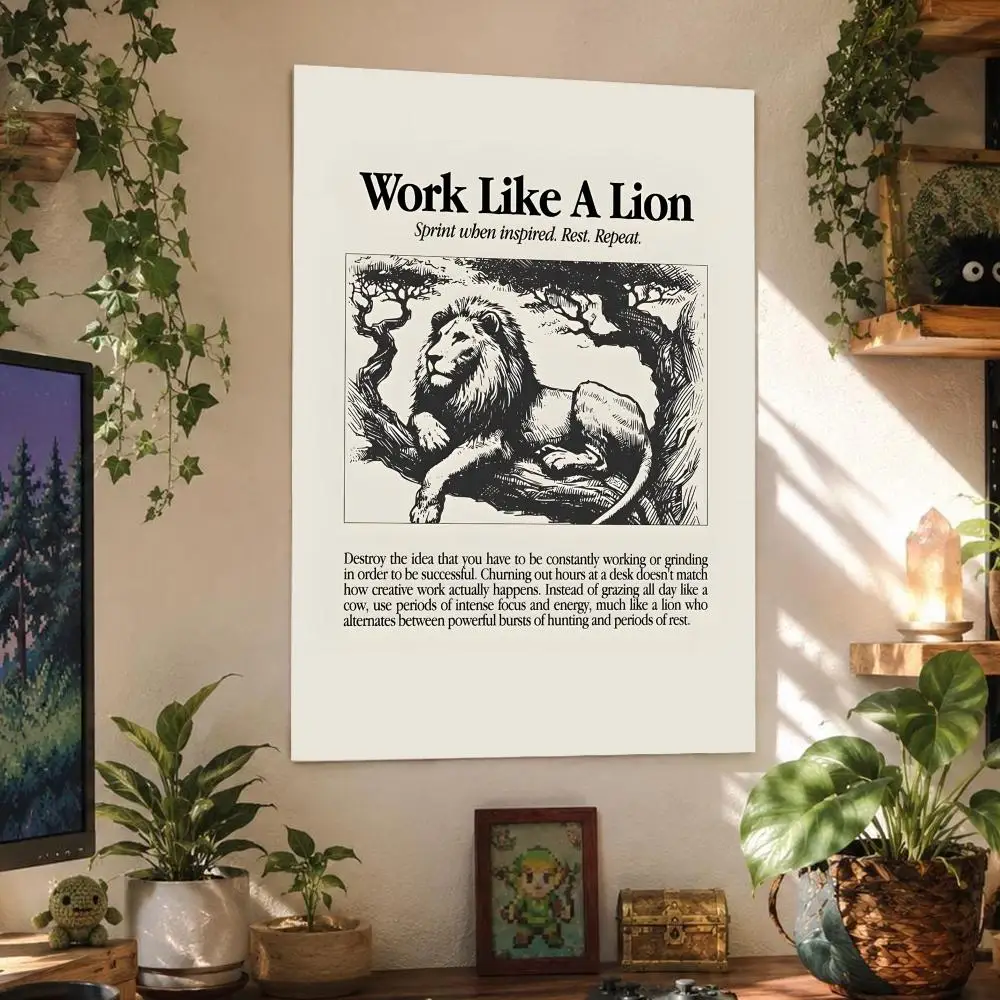 Art Life Attitude Quotes Poster Wall Art Poster Waterproof PP Print Peel And Stick Removable Self Adhesive Home Decor