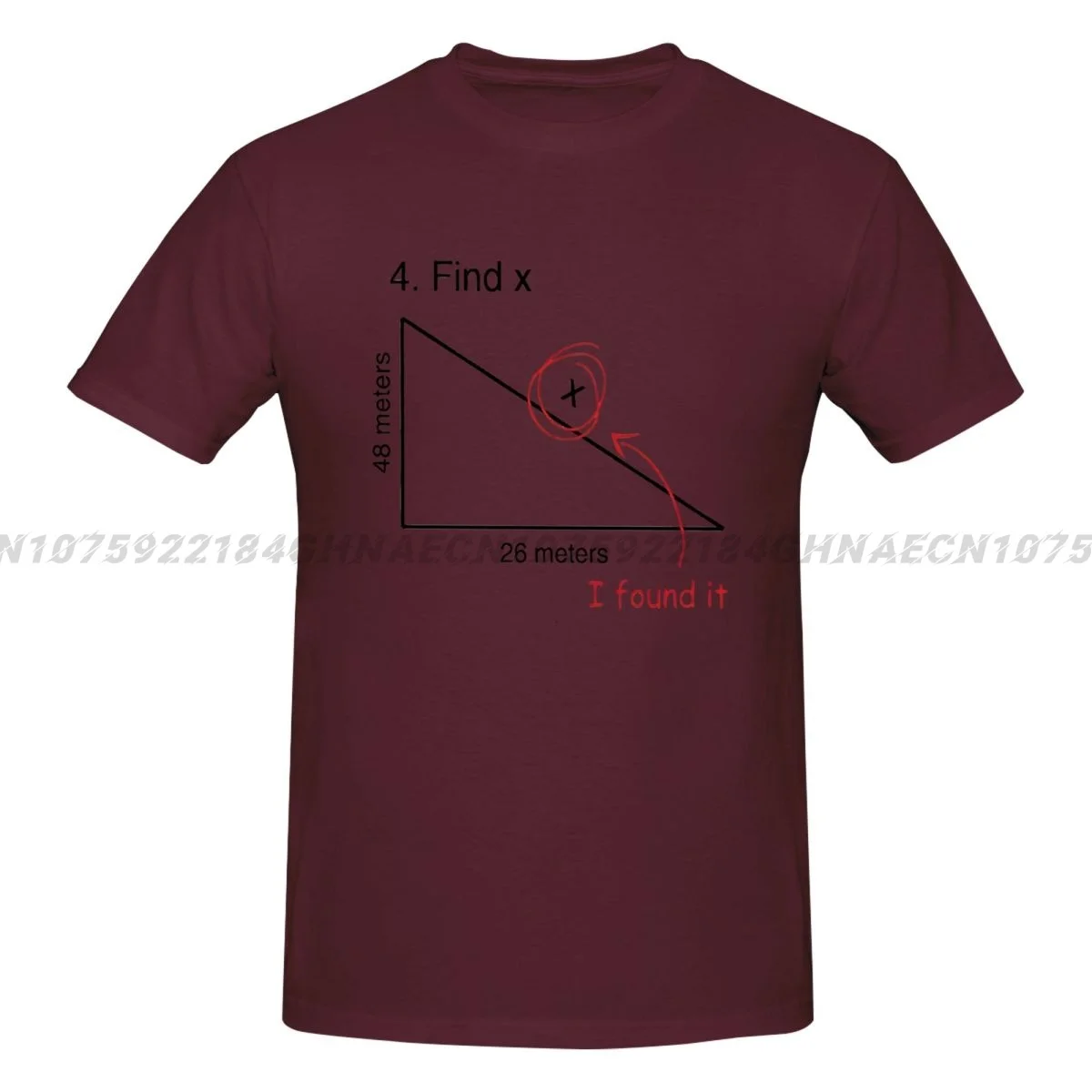 Funny Find X Math Various Pattern Print Men's T-shirt, Graphic Tee Men's Summer Clothes, Men's Outfits