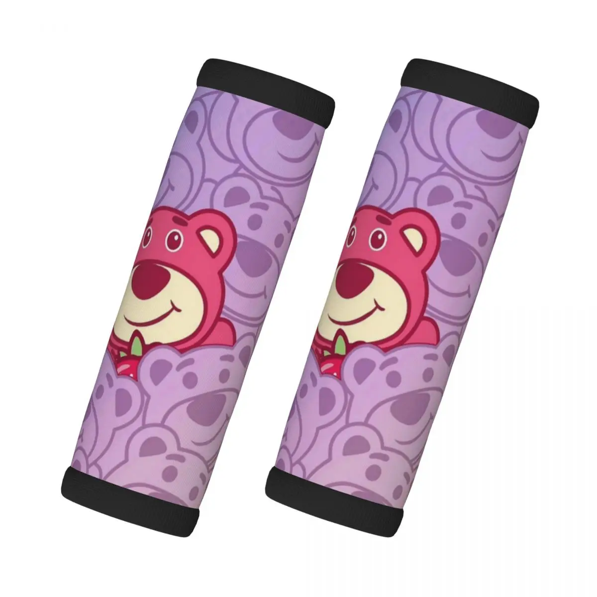 مخصص Lotso Huggin Bear Hugger 2 قطعة مقبض الأمتعة التفاف مقبض الثلاجة حقائب إكسسوارات السفر