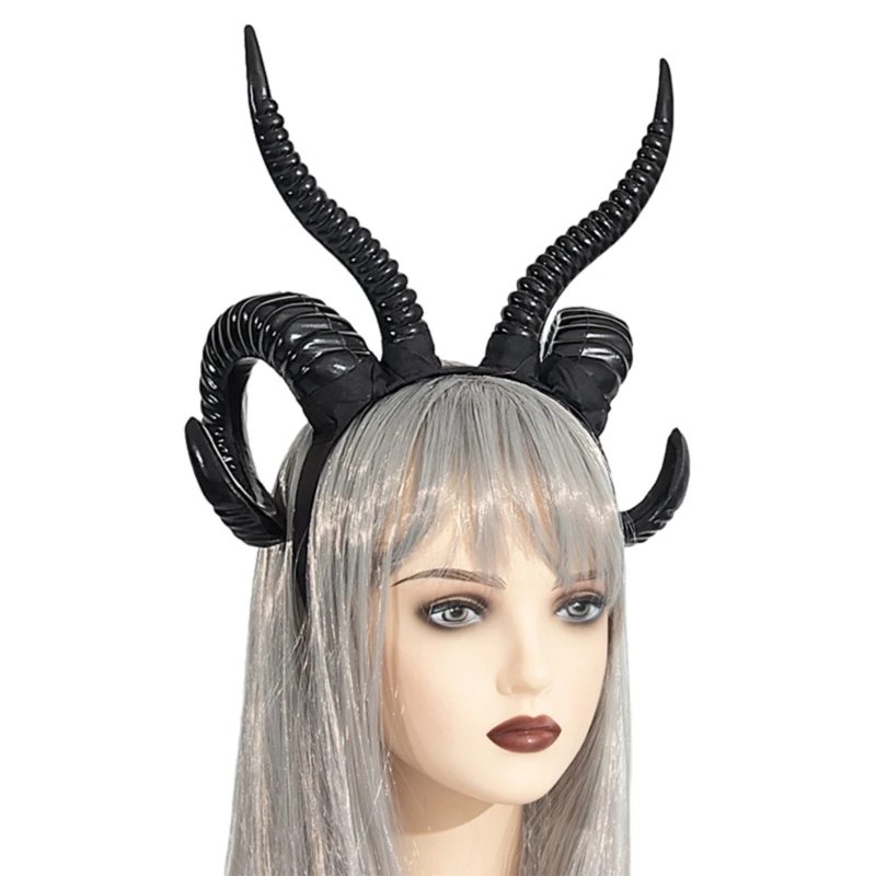 Gothic Sheep Horn Cosplay Party Cartoon COSPLAY Halloween Dark Series Role Costume Proms Party Live Show Headwear