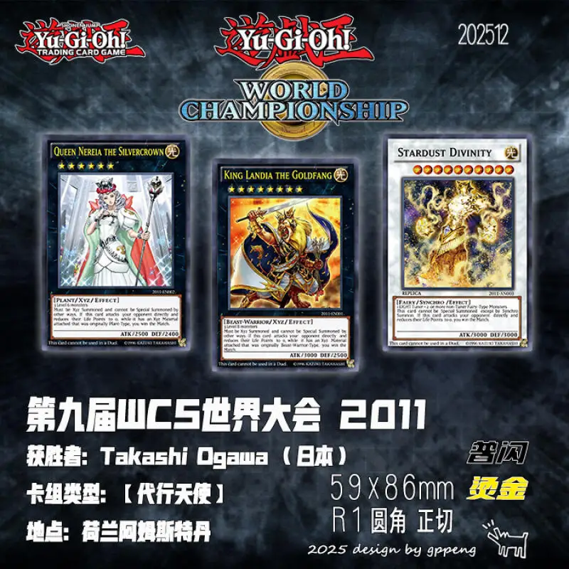 3 قطع يدويا يو غي أوه! بطاقة فلاش 2011 Wcs King Landia The Goldfang King Landia The Goldfang بطاقة قابلة للجمع لعبة هدية أنيمي