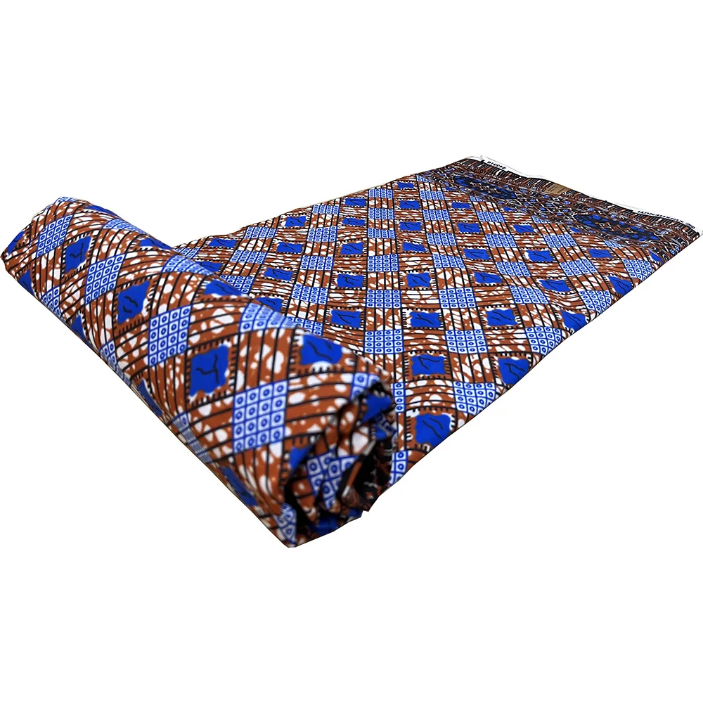 High-Quality African Traditional Craft Fabric for Wallpaper with Double Sided Printing and Rich Geometric Patterns
