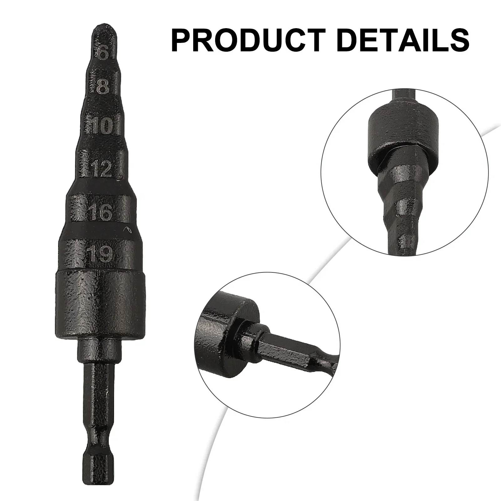 Drill Bits Pipe Expander 1/4inch（6.35mm） 16mm 19mm 1pc 6 In1 Swage Tube Expander 6mm 8mm An Electric Drill Black