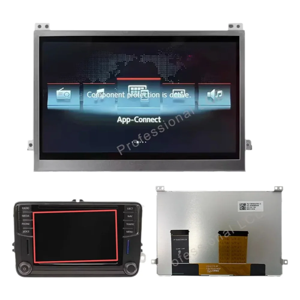 5C0035684 5C0035680 Ekran LCD Dotykowy TDO-WVGA0633F00036 TDO-WVGA0633F00039 TDO-WVGA0633F00045 VW MIB STD2 680 200 Radio — zdjęcie produktu 7