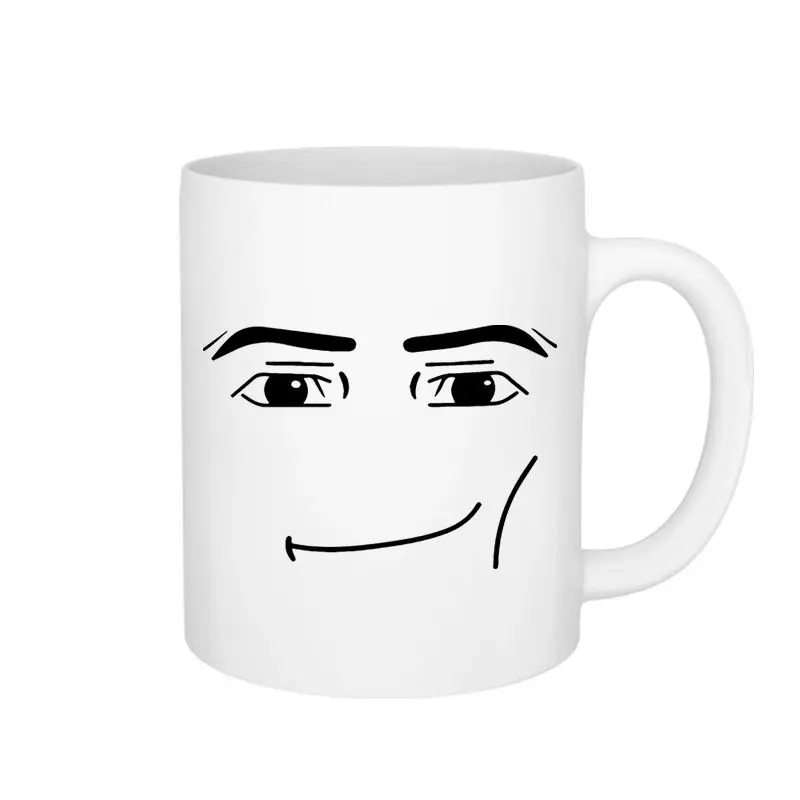 Exquisite Roblox Woman Face Expression Mug Creativity Boys Ceramics Breakfast Coffee Milk Cup Change Color Glass Birthday Gift