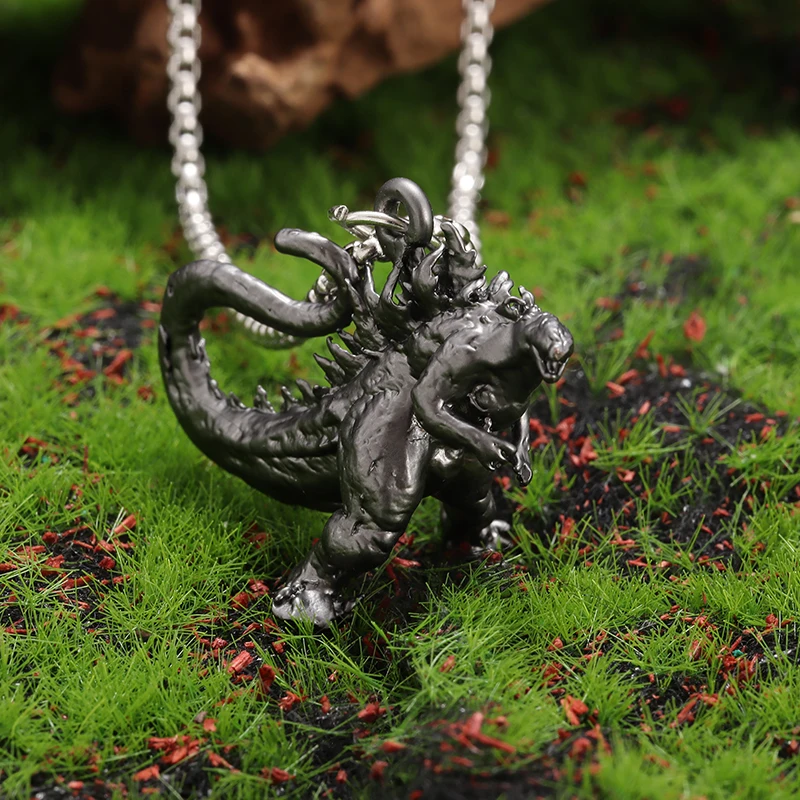 Gothic Dark Dinosaur Monster Pendant Necklace for Men and Women Punk Rock Party Trendy Accessories Birthday Gift