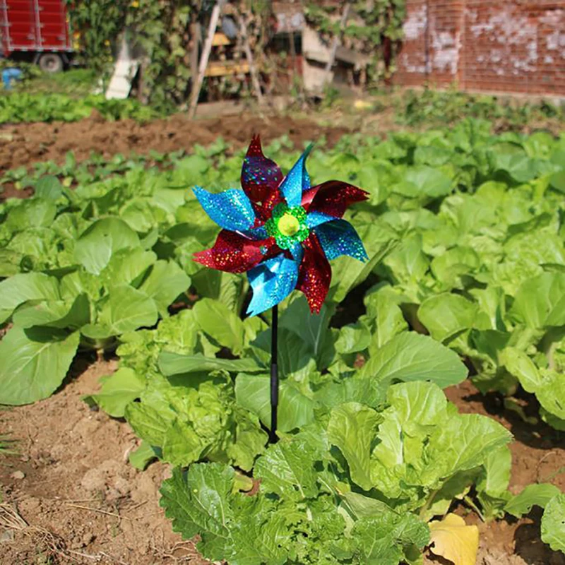 Repellente per uccelli girandola riflettente Sparkly Bird deterrente mulino a vento Protect Garde