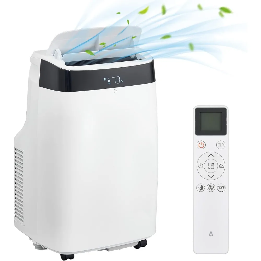 Portable Air Conditioner with Remote Control, 10000 BTU Portable AC for Room, Dorm, Office with Drying, Fan, Sleep Mode, 3 Speed