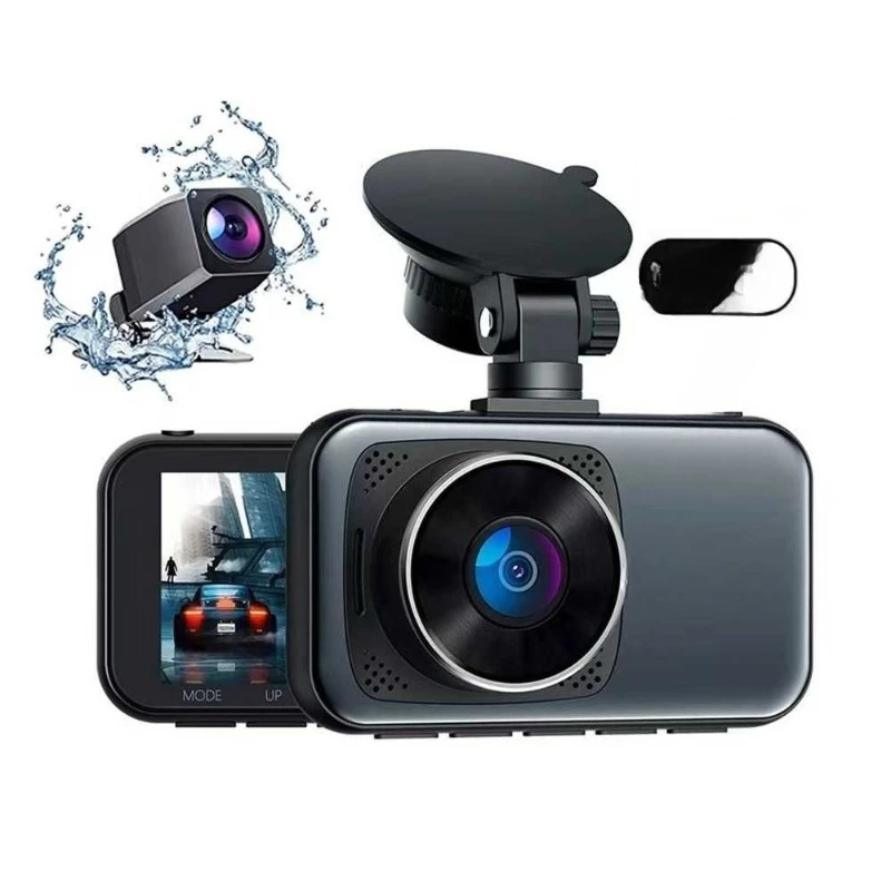 

Mobile phone interconnection dual recording dual lens front 4K rear 1080P high definition night vision recorder