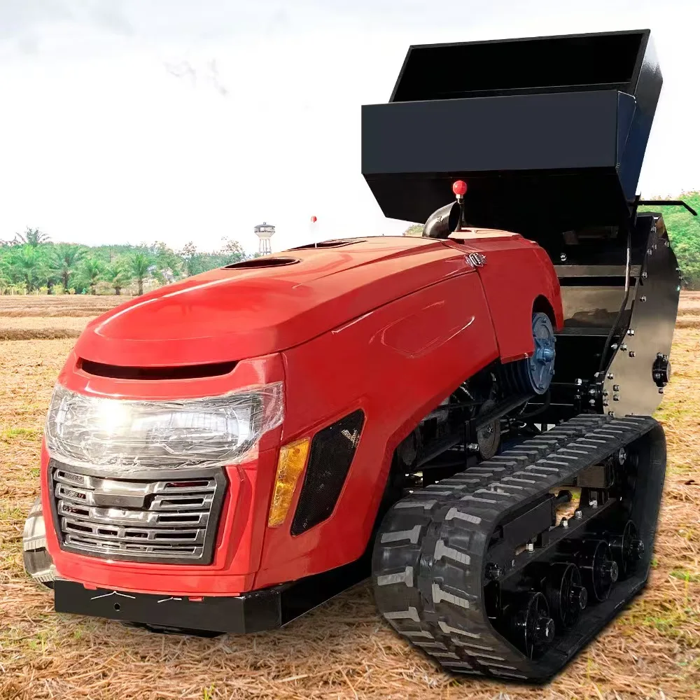 9-in-1 Multi-Function Remote Control Smart Cultivator System Mini Tiller Crawler Cultivator for Landscaping and Farming Use