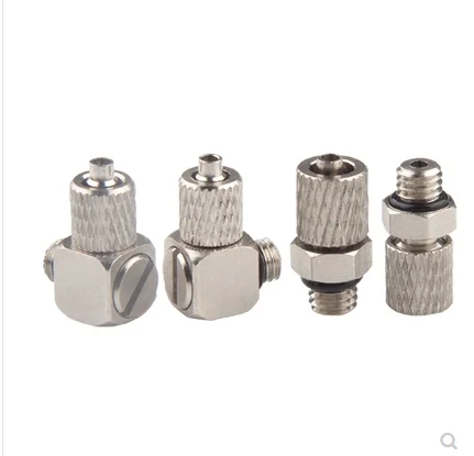 1Pcs Male Thread M3 M4 M5 M6 Air Tube 3mm 4mm 6mm OD Mini Pneumatic Pipe Connector Screw Through Quick Fitting Fast Twist Joint