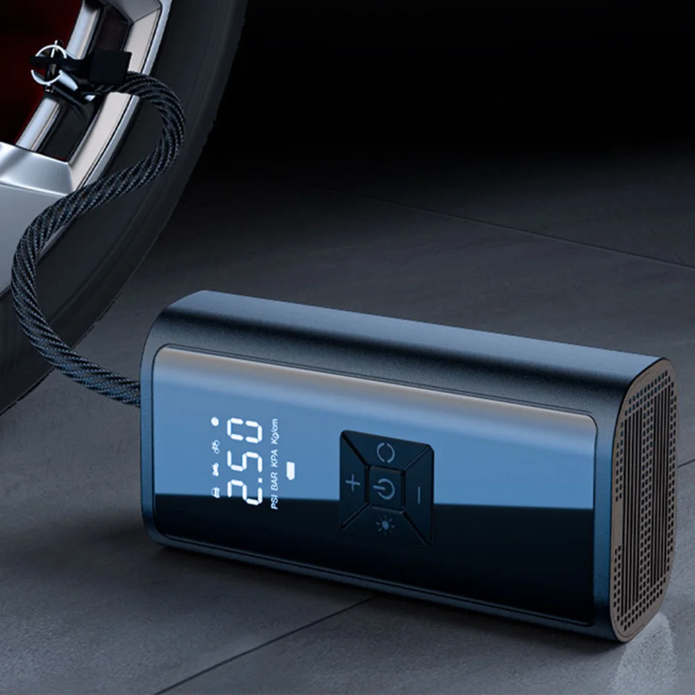 150PSI Electric Tire Pump w/ LED Light Portable Car Inflator Pump LCD Display Car Tire Inflator for Automobile Bicycle