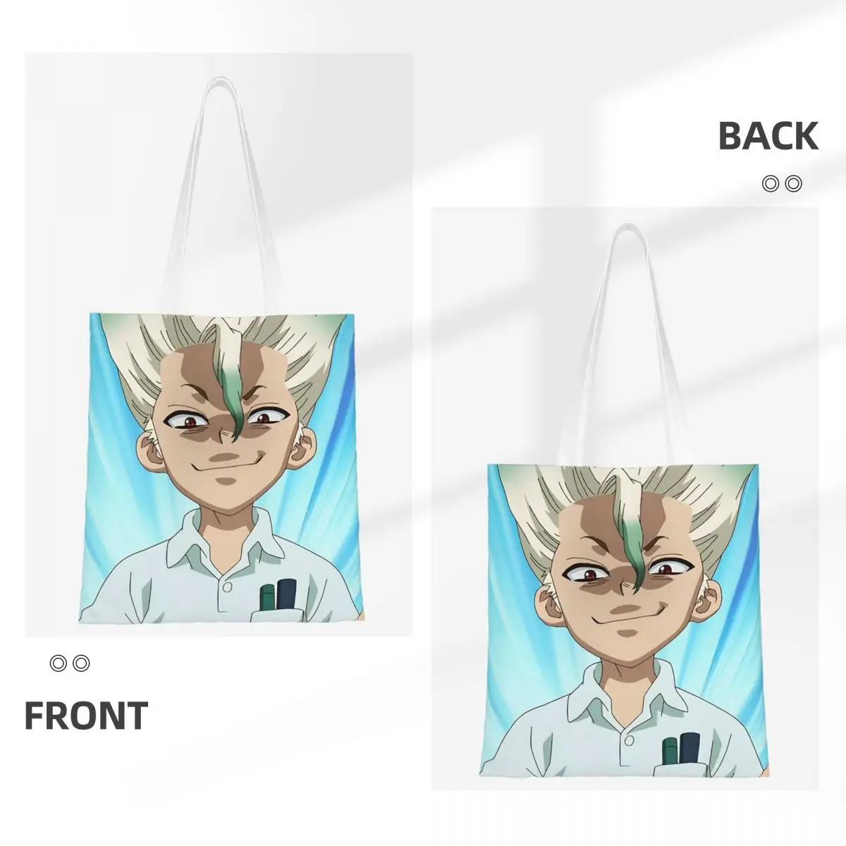 Senku Ishigami Dr Stone Apan аниме сумки для покупок парусиновая большая сумка складная женская сумка через плечо дорожная сумка