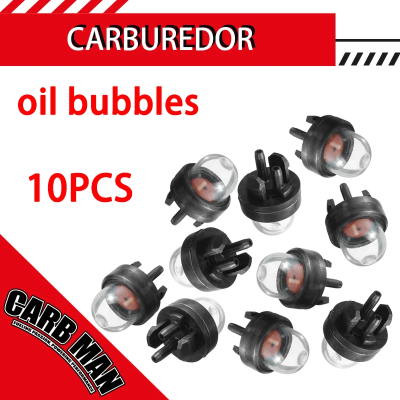 10Pcs Carburetor Oil Bubble Petrol Snap in Primer Fuel Bulb Pump For Ryobi Walbro Husqvarna Chainsaws Trimmer Carb Light Bulb