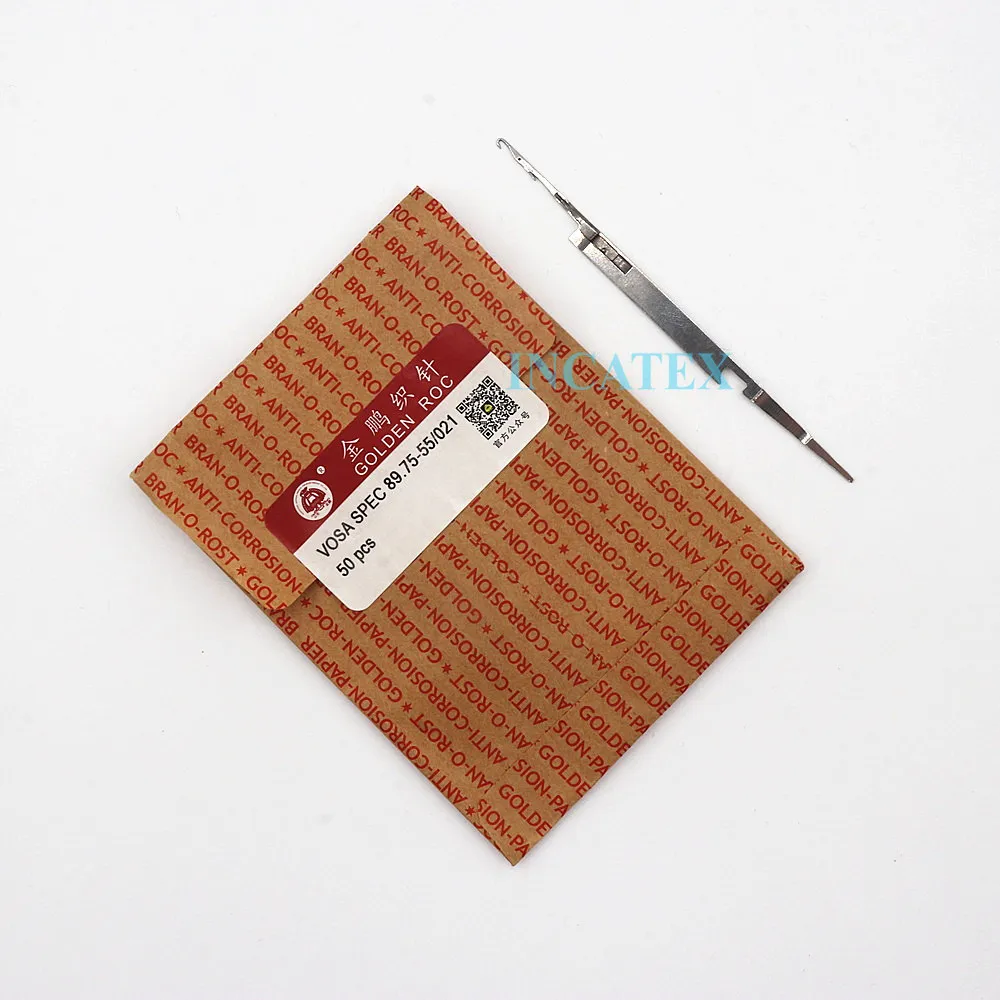 

200 шт. натуральная вязальная игла Golden Roc Vosa Spec 89,75-55/021 для китайской вязальной машины SHIMA SEIKI 14 г, игла с большим крючком