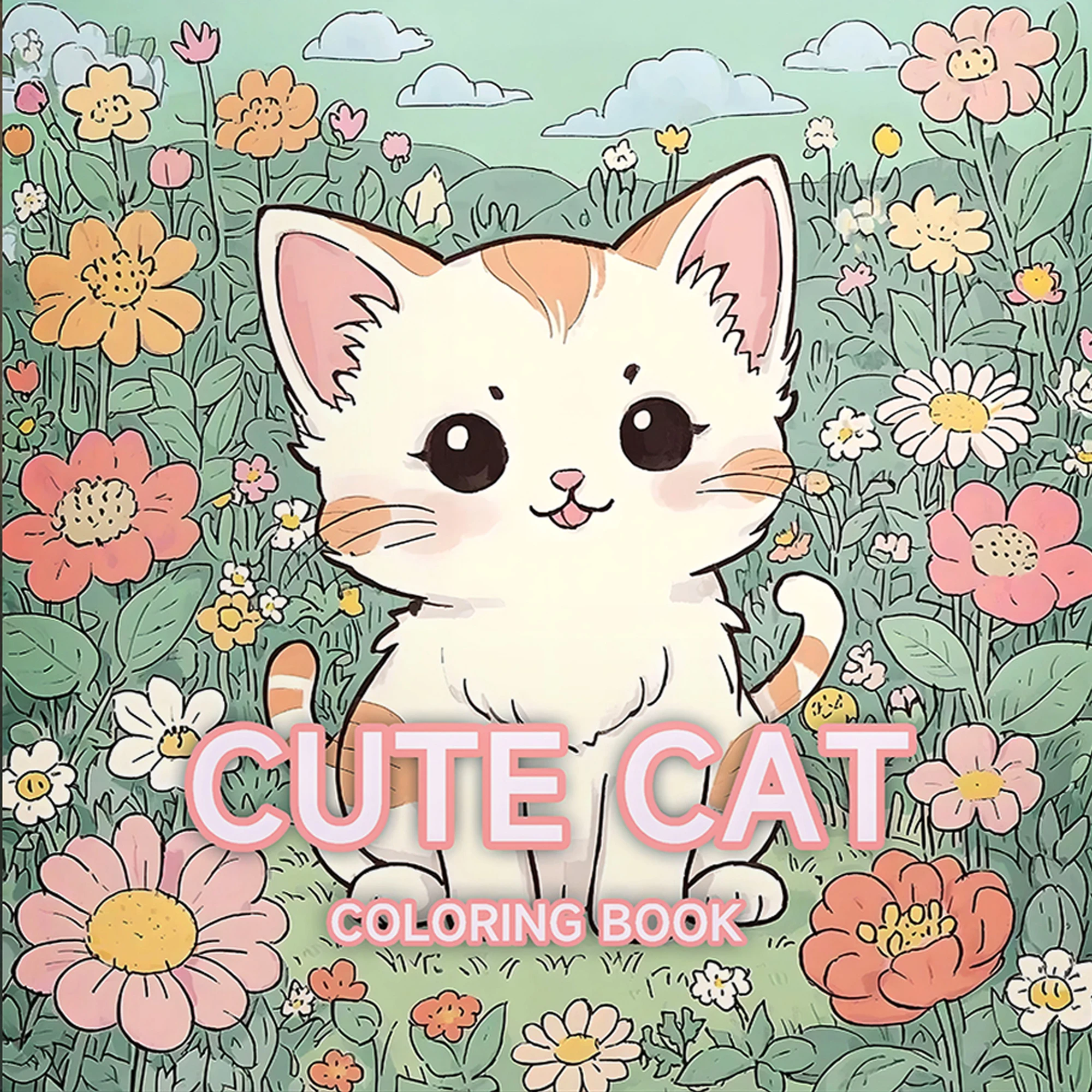 Cute Cat Coloring Book for Adults Teens Featuring Adorable Creatures in Cozy Hygge Moments for Relaxation Gift